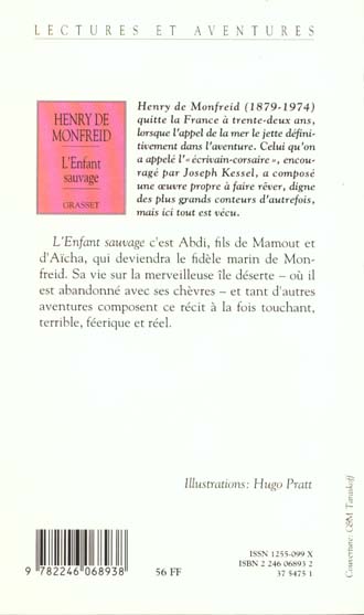 Quatrième de couverture de « L'ENFANT SAUVAGE »