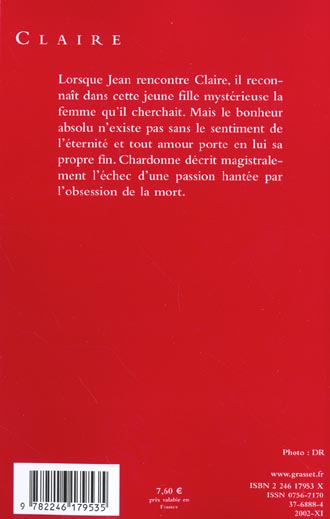 Quatrième de couverture de « CLAIRE - (*) »