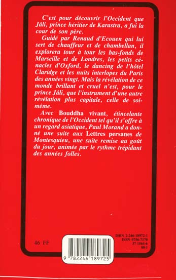 Quatrième de couverture de « BOUDDHA VIVANT »