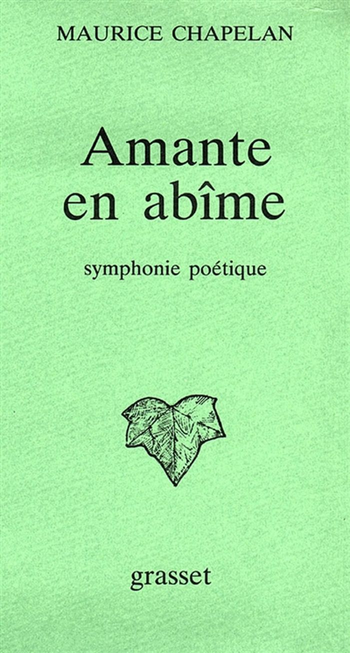 Couverture du livre « AMANTE EN ABIME » de Maurice Chapelan, librairie Les Contes Infusés à Corte