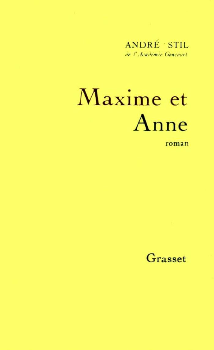 Couverture du livre « MAXIME ET ANNE » de Andre Stil, librairie Les Contes Infusés à Corte