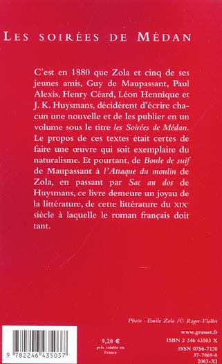 Quatrième de couverture de « LES SOIREES DE MEDAN »