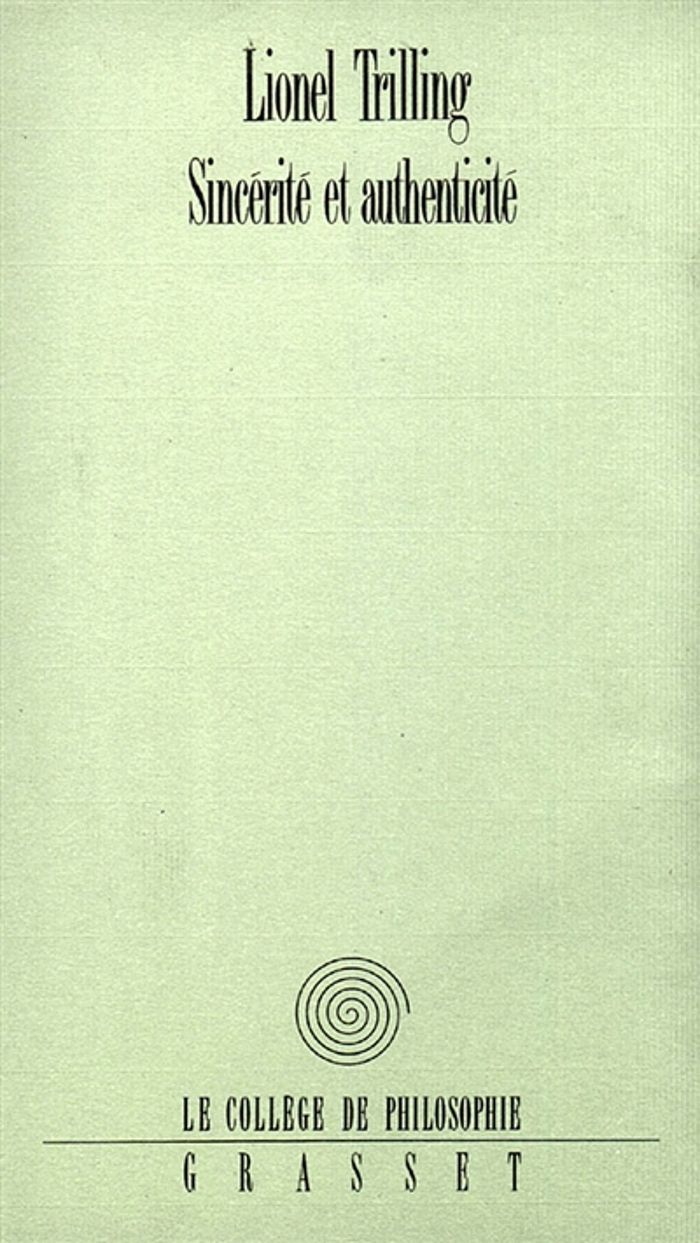 Couverture du livre « SINCERITE ET AUTHENTICITE » de Lionel Trilling, librairie Les Contes Infusés à Corte