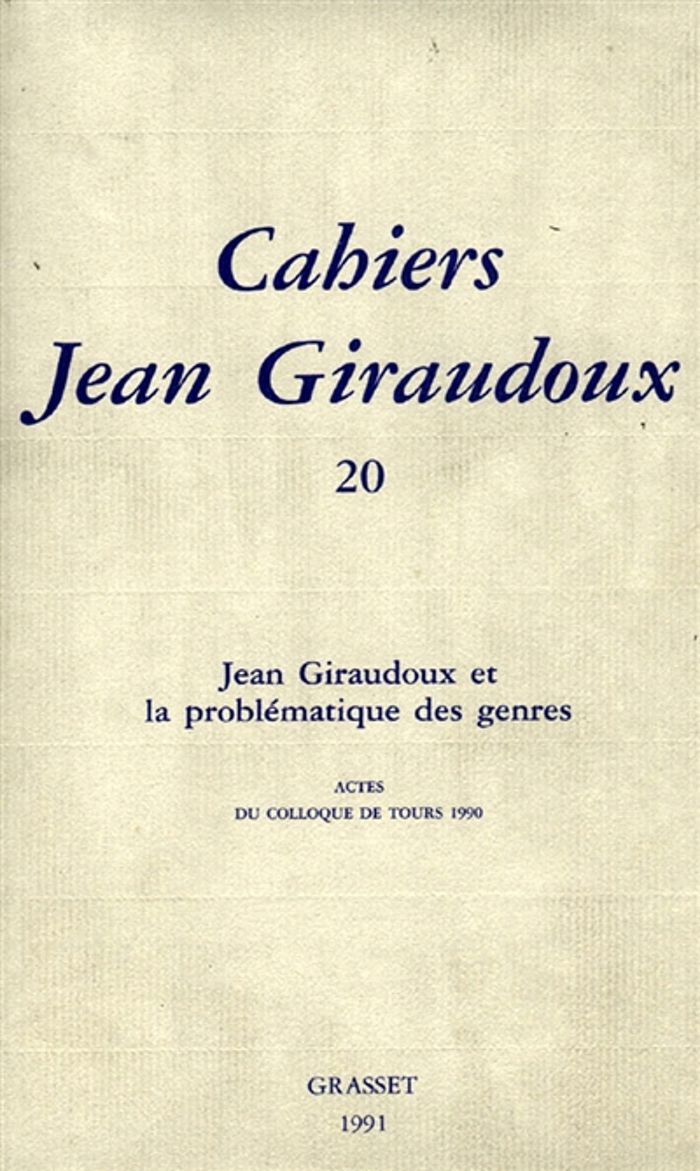 Couverture du livre « CAHIERS NUMERO 20 » de Jean Giraudoux, librairie Les Contes Infusés à Corte