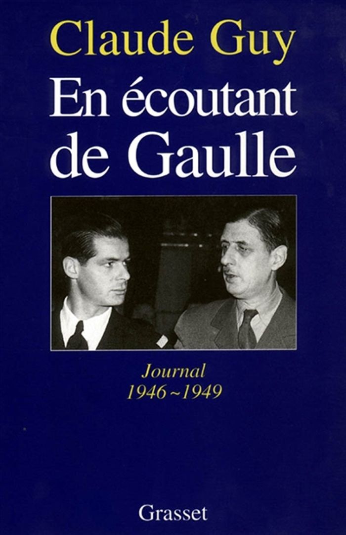 Couverture du livre « EN ECOUTANT DE GAULLE » de Claude Guy, librairie Les Contes Infusés à Corte