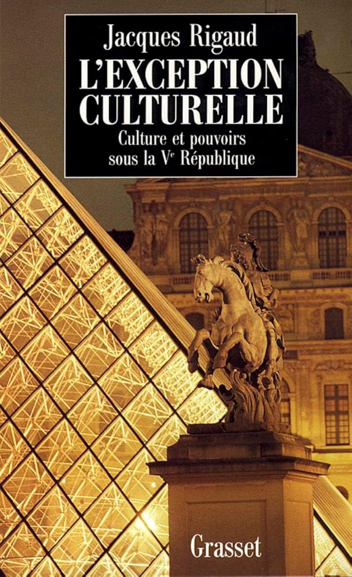 Couverture du livre « L'EXCEPTION CULTURELLE CULTURE ET POUVOIRS SOUS LA VE REPUBLIQUE » de Jacques Rigaud, librairie Les Contes Infusés à Corte