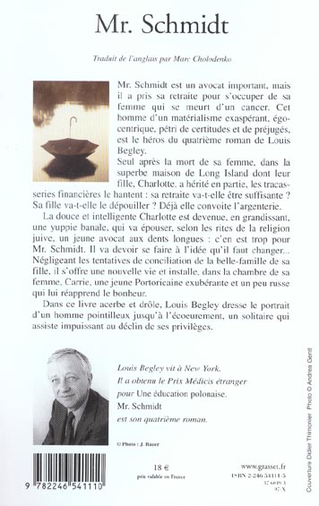 Quatrième de couverture de « MONSIEUR SCHMIDT »