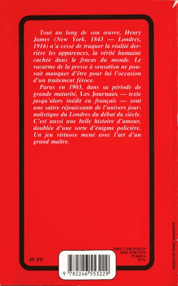 Quatrième de couverture de « LES JOURNAUX »