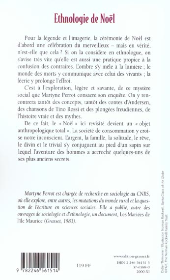 Quatrième de couverture de « ETHNOLOGIE DE NOEL »