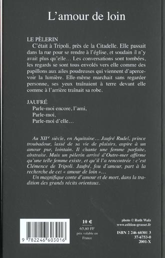 Quatrième de couverture de « L'AMOUR DE LOIN - OPERA »