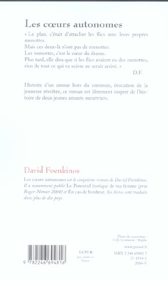 Quatrième de couverture de « Les coeurs autonomes : roman »