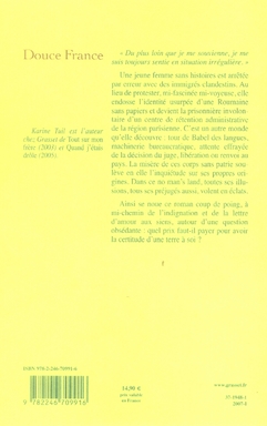 Quatrième de couverture de « Douce France : roman »