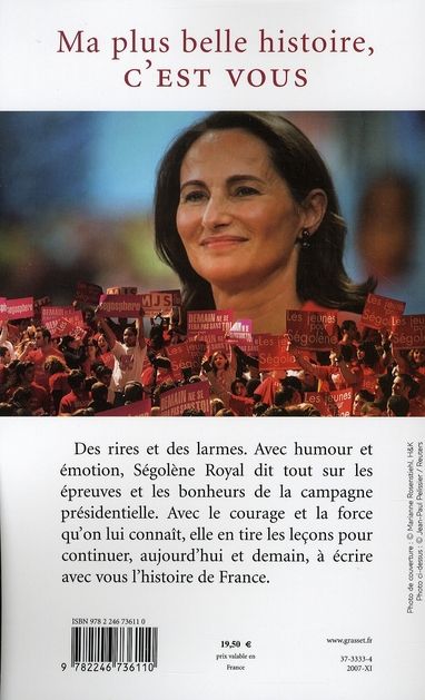 Quatrième de couverture de « MA PLUS BELLE HISTOIRE, C'EST VOUS »