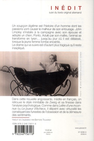 Quatrième de couverture de « Un soupçon légitime »