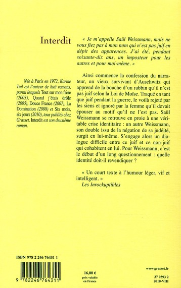 Quatrième de couverture de « Interdit : roman »