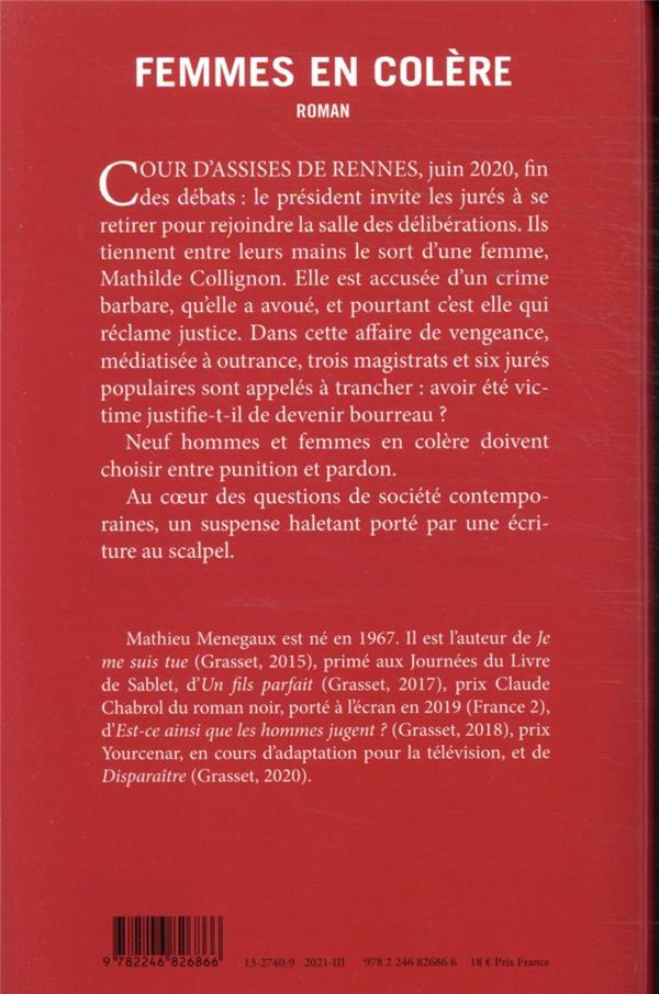 Quatrième de couverture de « Femmes en colère : roman »