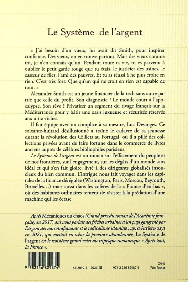 Quatrième de couverture de « Le système de l'argent : Roman »
