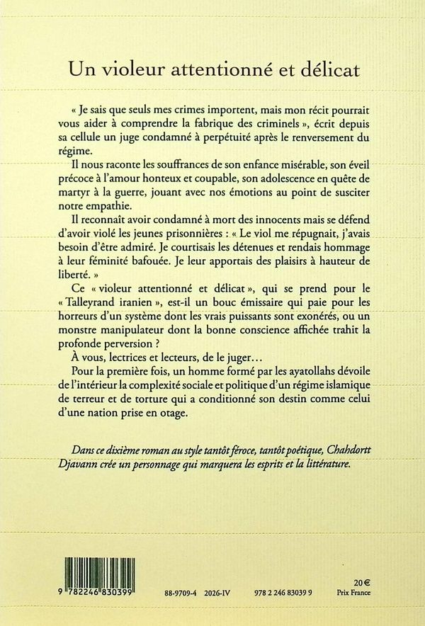 Quatrième de couverture de « Un violeur attentionné et délicat : Roman »