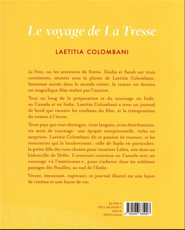 Quatrième de couverture de « Le voyage de "La tresse" : le journal de tournage du film ! »
