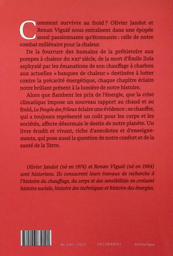 Quatrième de couverture de « Le peuple des frileux »