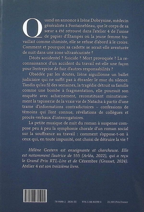 Quatrième de couverture de « Atelier 4 »