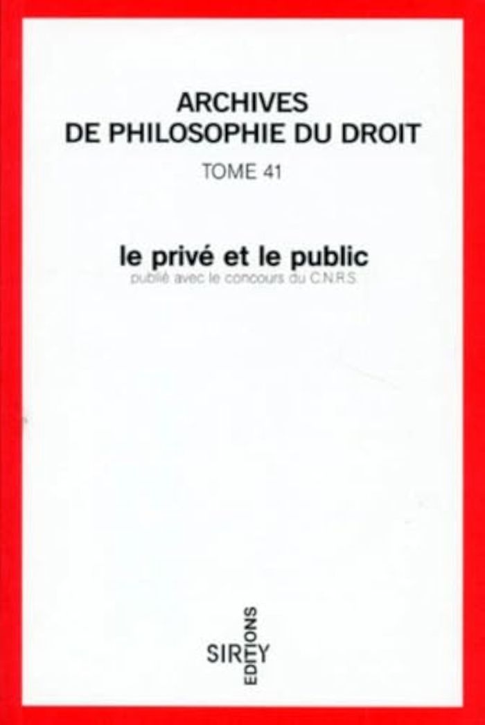 Couverture du livre « LE PRIVE ET LE PUBLIC - TOME 41 » de Collectif, librairie Les Contes Infusés à Corte