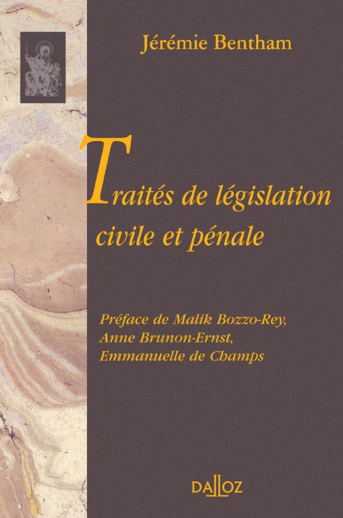 Couverture du livre « TRAITES DE LEGISLATION CIVILE ET PENALE - REIMPRESSION DE L'EDITION DE 1802 » de Jeremy Bentham, librairie Les Contes Infusés à Corte