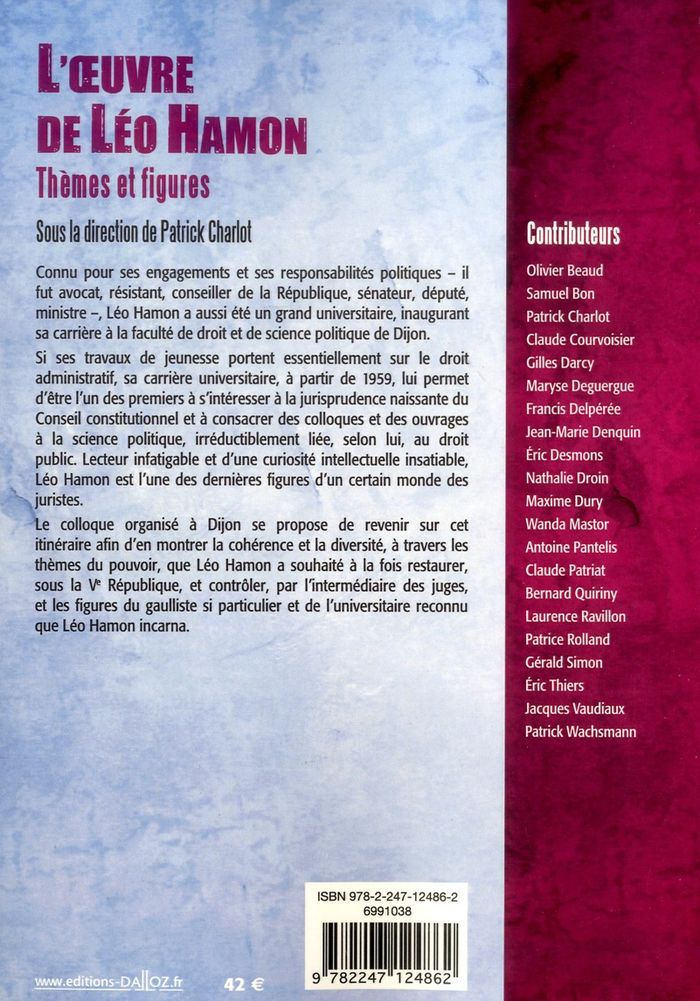 Quatrième de couverture de « L'OEUVRE DE LEO HAMON - THEMES ET FIGURES »