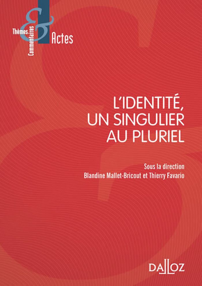 Couverture du livre « L'IDENTITE, UN SINGULIER AU PLURIEL » de B. Mallet-Bricout, librairie Les Contes Infusés à Corte