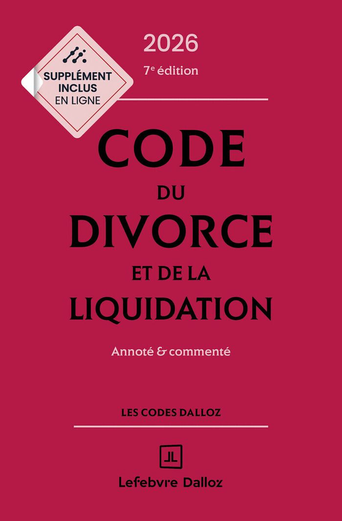 Couverture du livre « Code du divorce et de la liquidation : annoté et commenté » de France, librairie Les Contes Infusés à Corte