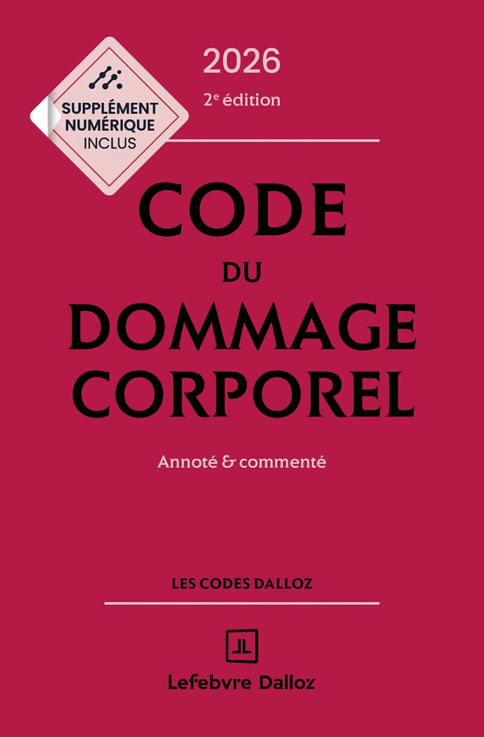 Couverture du livre « CODE DU DOMMAGE CORPOREL 2027. 2E ED. » de Xxx, librairie Les Contes Infusés à Corte