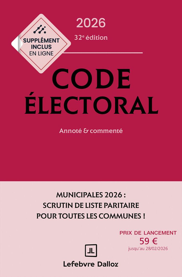 Couverture du livre « Code électoral : annoté & commenté » de France, librairie Les Contes Infusés à Corte