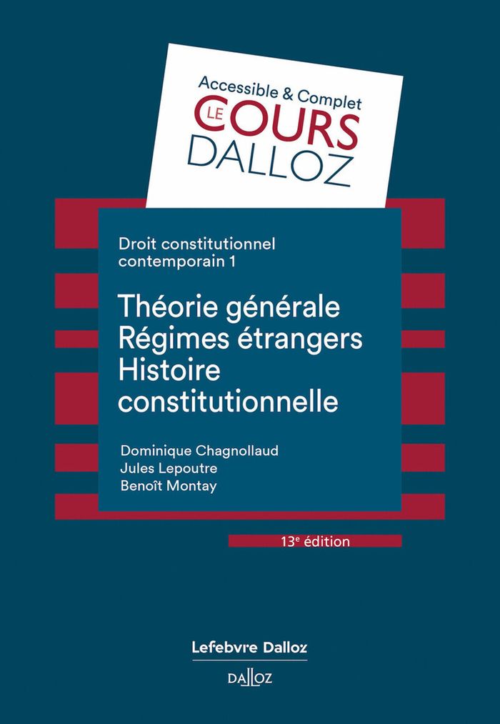 Couverture du livre « Droit constitutionnel contemporain » de Dominique Chagnollaud de Sabouret, librairie Les Contes Infusés à Corte