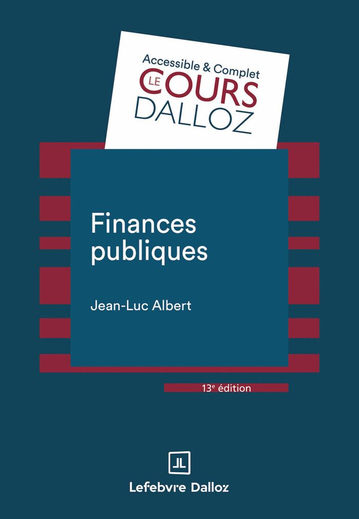 Couverture du livre « Finances publiques » de Jean-Luc Albert, librairie Les Contes Infusés à Corte
