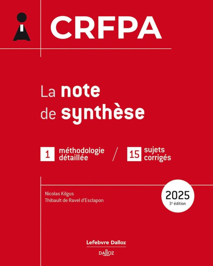 Couverture du livre « La note de synthèse » de Nicolas Kilgus, librairie Les Contes Infusés à Corte
