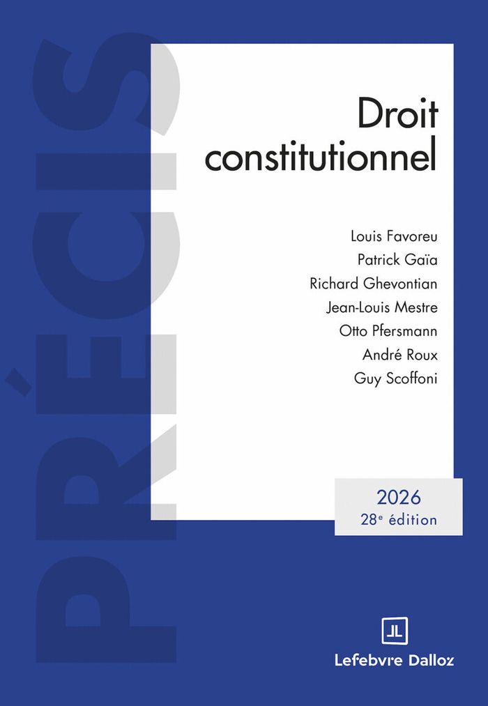Couverture du livre « Droit constitutionnel » de Louis Favoreu, librairie Les Contes Infusés à Corte
