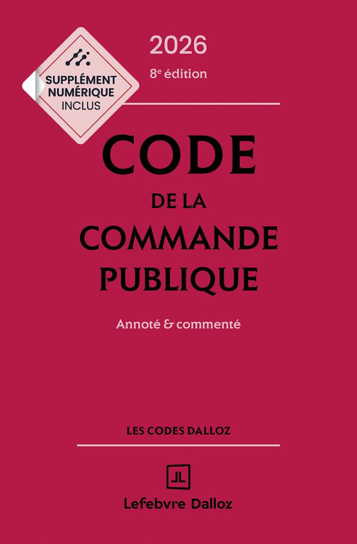 Couverture du livre « Code de la commande publique : annoté & commenté » de France, librairie Les Contes Infusés à Corte