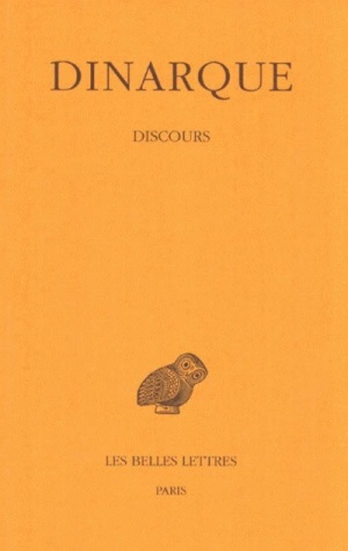 Couverture du livre « DISCOURS » de Dinarque, librairie Les Contes Infusés à Corte