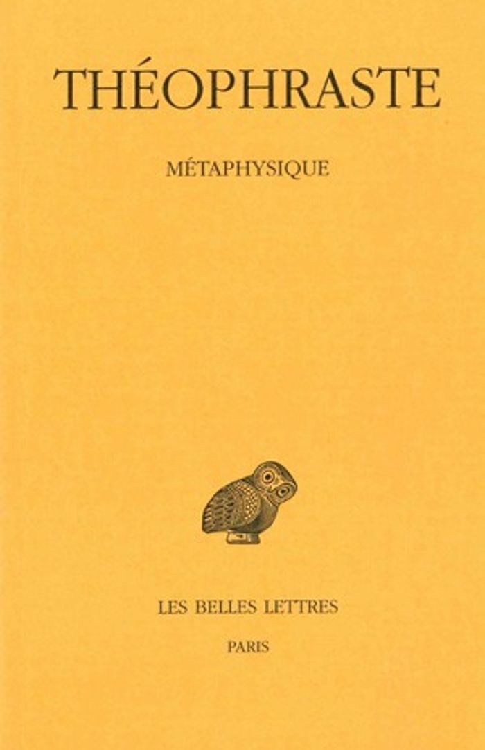 Couverture du livre « METAPHYSIQUE » de Theophraste/larmore, librairie Les Contes Infusés à Corte