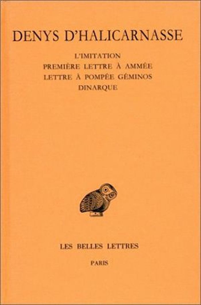 Couverture du livre « OPUSCULES RHETORIQUES. TOME V : L'IMITATION (FRAGMENTS, EPITOME) - PREMIERE LETTRE A AMMEE - LETTRE » de D'Halicarnasse Denys, librairie Les Contes Infusés à Corte