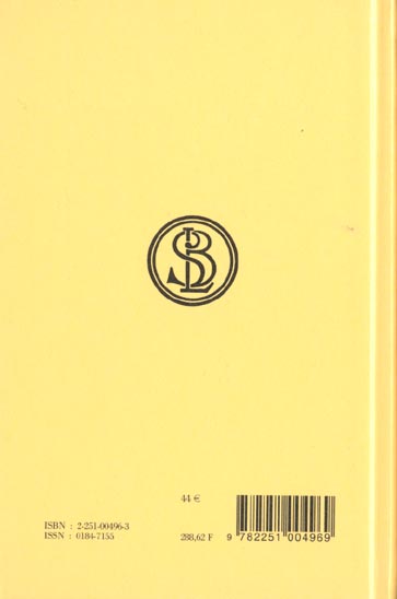 Quatrième de couverture de « PROCLUS OU SUR LE BONHEUR »