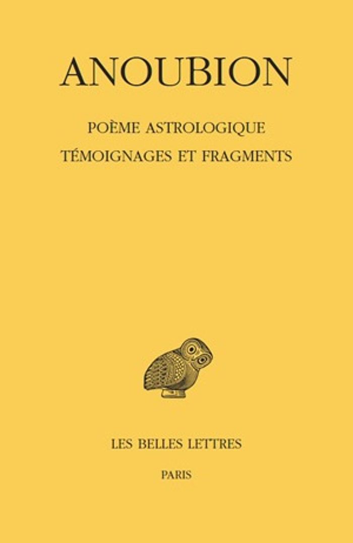 Couverture du livre « POEME ASTROLOGIQUE. TEMOIGNAGES ET FRAGMENTS - EDITION BILINGUE », librairie Les Contes Infusés à Corte