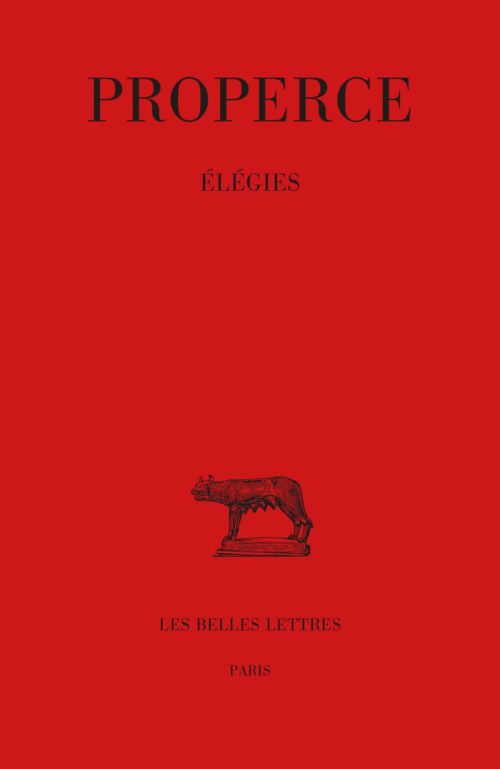 Couverture du livre « ELEGIES » de Properce, librairie Les Contes Infusés à Corte