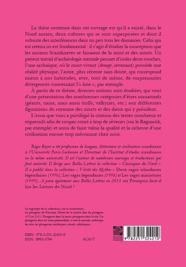 Quatrième de couverture de « LA MORT CHEZ LES ANCIENS SCANDINAVES »