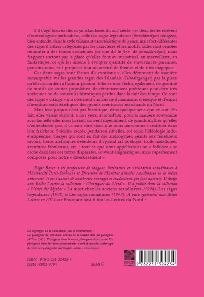 Couverture du livre « DEUX SAGAS ISLANDAISES LEGENDAIRES » de Regis Boyer, librairie Les Contes Infusés à Corte