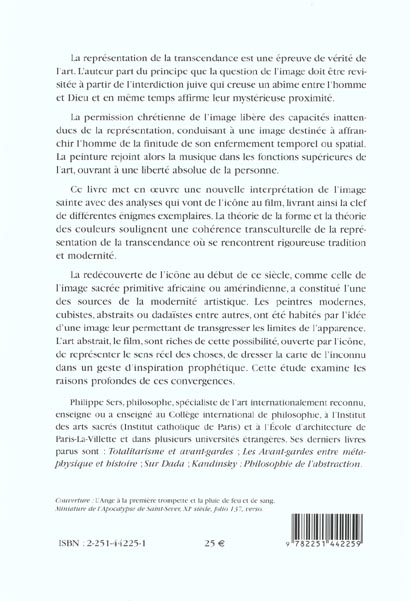Quatrième de couverture de « ICONES ET SAINTES IMAGES - LA REPRESENTATION DE LA TRANSCENDANCE. »