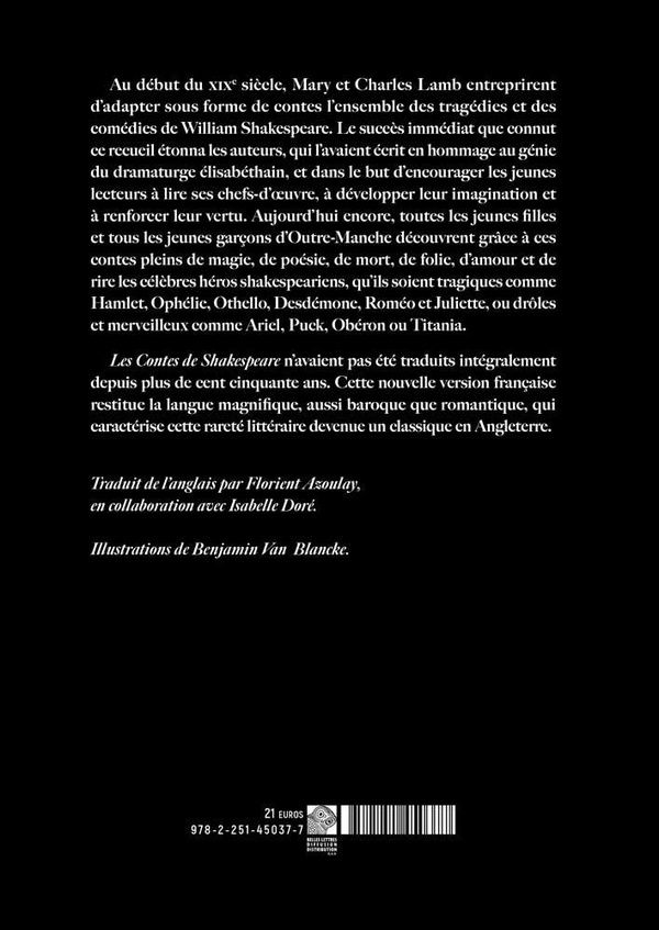 Quatrième de couverture de « LES CONTES DE SHAKESPEARE - ILLUSTRATIONS, NOIR ET BLANC »