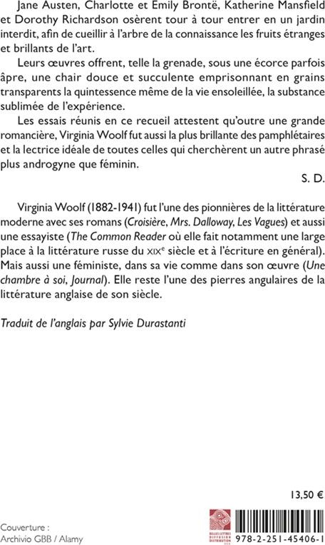 Quatrième de couverture de « De la lecture et de la critique »