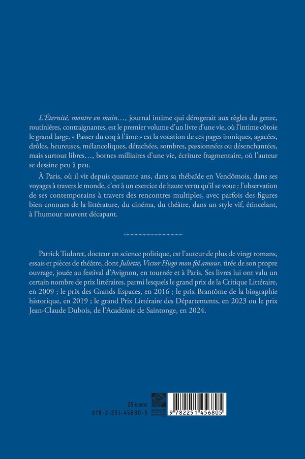 Quatrième de couverture de « L'éternité, montre en main »