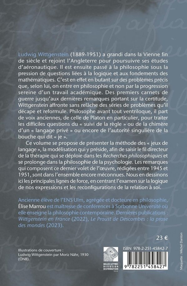 Quatrième de couverture de « Wittgenstein »